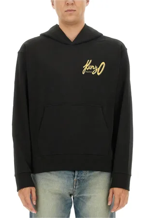 Kenzo Bluzy, Mężczyzna, Czarny, S, Bawełna, Logo Sweatshirt