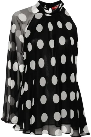 Max Mara Bluzki, Kobieta, Czarny, M, Elegancka Jedwabna Bluzka