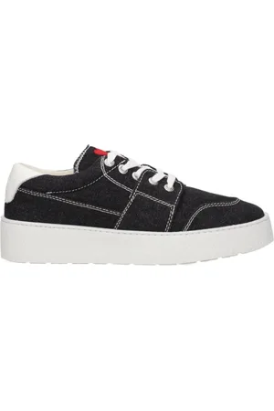 Ami Buty, Mężczyzna, Czarny, 42 EU, Czarne Logo Sneakers Wyprodukowane w Portugalii