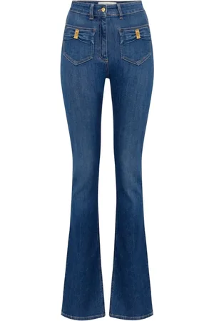 Elisabetta Franchi Jeansy, Kobieta, Niebieski, W26, Dżinsy Boot-cut
