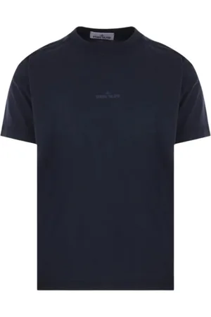 Stone Island Koszulki, Mężczyzna, Niebieski, 2XL, Niebieskie T-shirty i Pola