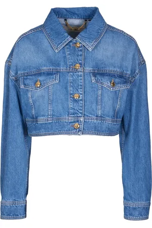 Elisabetta Franchi Kurtki, Kobieta, Niebieski, M, Denim, Niebieska Kurtka Trucker z Denimu