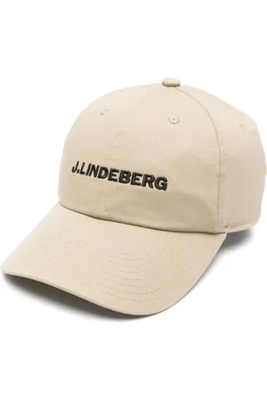 J Lindeberg Akcesoria, Mężczyzna, Beżowy, ONE SIZE, Zielony Bawełniany Kaptur z Logo