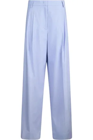 Liu Jo Spodnie, Kobieta, Fioletowy, XS, Mieszanka Bawełny Lnu Modny Styl