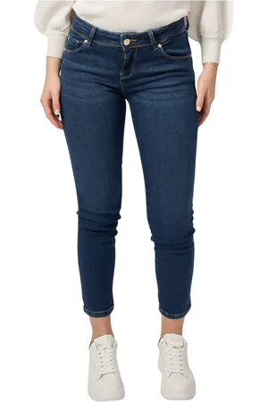 Gaudi Jeansy, Kobieta, Niebieski, W30, Niebieskie Dżinsy Skinny z Logo