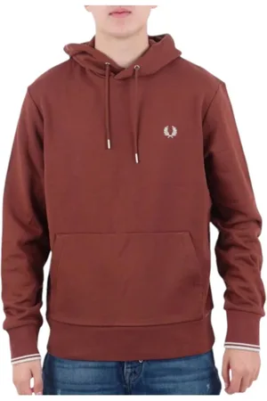 Fred Perry Bluzy, Mężczyzna, brązowy, S, Stylowy Sweter dla Mężczyzn
