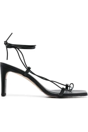 ALOHAS Buty, Kobieta, Czarny, 39 EU, Czarne płaskie sandały dla kobiet