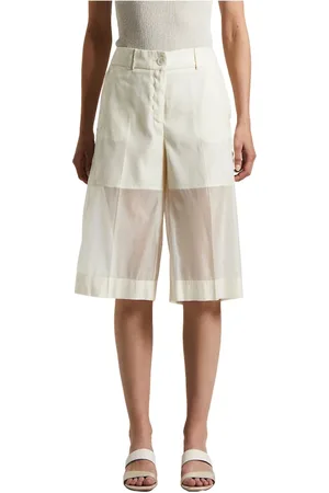 PESERICO SIGN Szorty, Kobieta, Beżowy, 2XS, Podszewka z organzy Bermuda shorts