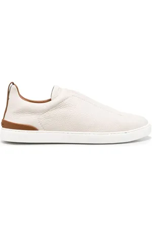Ermenegildo Zegna Buty, Mężczyzna, Biały, 40 EU, Len, Triple Stitch Sneakers