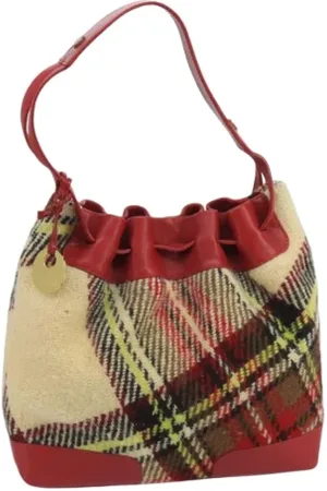 Burberry Pre-owned, Kobieta, Beżowy, ONE SIZE, Wełna, Pre-owned Wool handbags