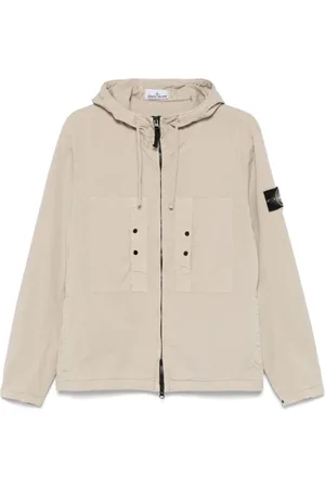 Stone Island Kurtki, Mężczyzna, Beżowy, L, Beżowe Płaszcze dla Mężczyzn