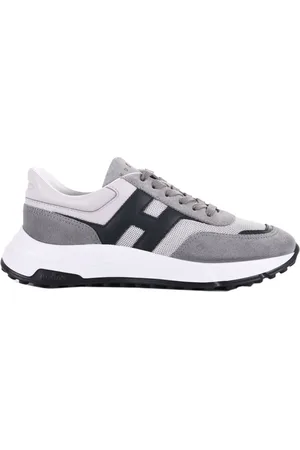 Hogan Buty, Mężczyzna, Szary, 42 1/2 EU, Nylon, Szare Sneakersy zamszowe i z siateczki nylonowej