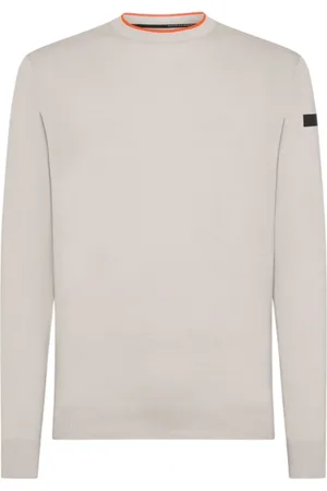 RRD Bluzy, Mężczyzna, Biały, 2XL, Okrągły Sweter Robiony na Drutach