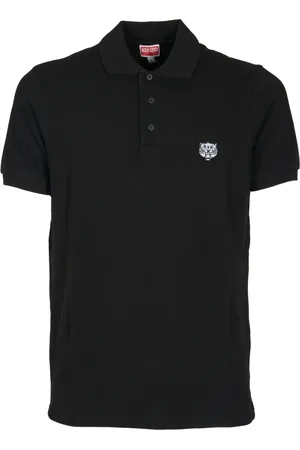 Kenzo Koszulki, Mężczyzna, Czarny, S, Czarna Koszulka Polo z Klasycznym Kołnierzem