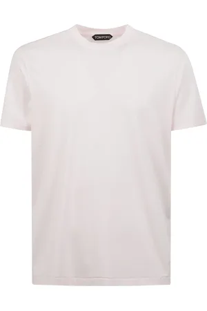 Tom Ford Koszulki, Mężczyzna, Różowy, M, Bawełna, Bawełna Lyocell T-shirt