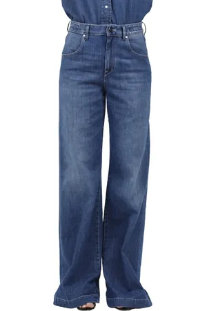 Hand Picked Jeansy, Kobieta, Niebieski, W28, Denim, Jeansyy Palazzo z denimu stretch
