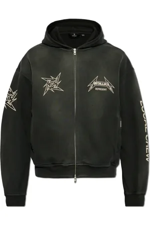 Represent Bluzy, Mężczyzna, Szary, M, Bawełna, Rozpinana bluza dresowa