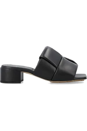 Bottega Veneta Buty, Kobieta, Czarny, 40 EU, Czarne wsuwane skórzane mules