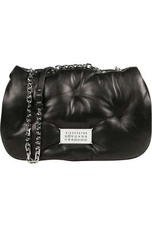 Maison Margiela Torebki, Mężczyzna, Czarny, ONE SIZE, Mała pikowana torba na ramię Glam Slam