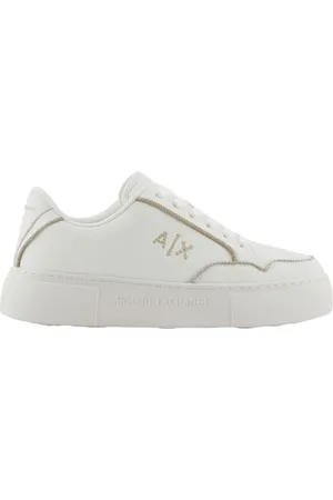 Armani Exchange Buty, Kobieta, Biały, 36 EU, Białe sportowe damskie sneakersy
