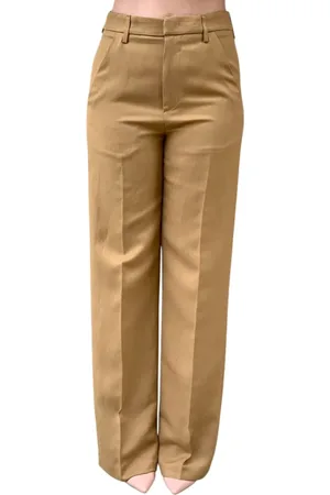 Dondup Spodnie, Kobieta, Beżowy, W25, Len, Elegant Linen Blend Fashion Style
