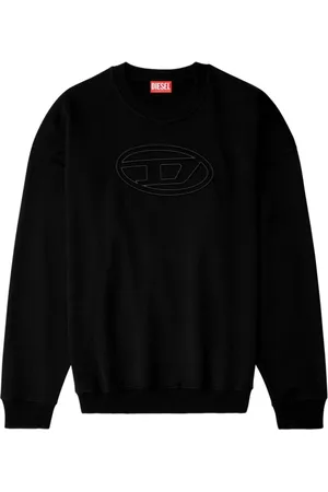 Diesel Bluzy, Mężczyzna, Czarny, L, Bawełna, Stylowy Sweter