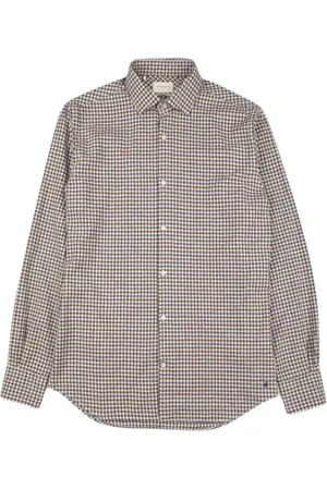 BROOKSFIELD Koszule, Mężczyzna, Wielobarwność, 3XL, Len, Slim Fit Bawełniana Koszula Twill