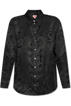 Kenzo Bluzki, Kobieta, Czarny, XS, Koszula z motywem kwiatowym