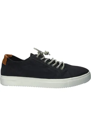 Blackstone Buty, Mężczyzna, Niebieski, 40 EU, Skóra, Ciemnoszare Sneakersy - Pm 31 Canvas