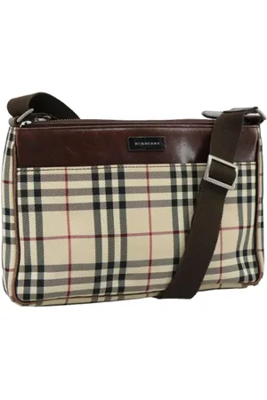 Burberry Pre-owned, Kobieta, Beżowy, ONE SIZE, Pre-owned Canvas shoulder-bags