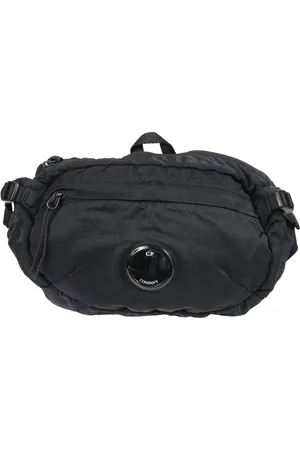 C.P. Company Torebki, Mężczyzna, Czarny, ONE SIZE, Len, Torba na ramię z detalami Lens