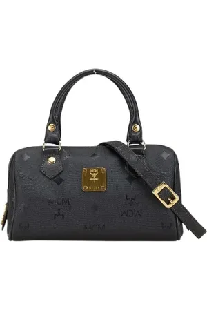 MCM Pre-owned, Kobieta, Czarny, ONE SIZE, Skóra, Pre-owned Canvas handbags