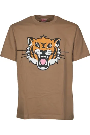 Kenzo Koszulki, Mężczyzna, brązowy, M, T-shirt i Polo Happy Tiger