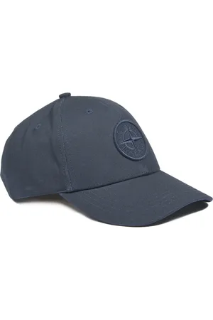 Stone Island Akcesoria, Mężczyzna, Niebieski, ONE SIZE, Niebieski Baseballowy Kapelusz z Logo