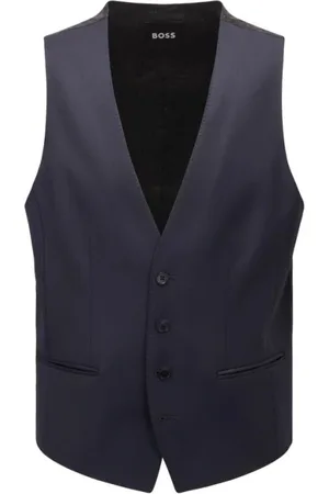 HUGO BOSS Garnitury, Mężczyzna, Niebieski, 2XL, Stylowy Kamizelka dla Mężczyzn