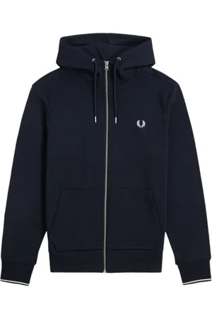 Fred Perry Bluzy, Mężczyzna, Niebieski, L, Stylowy Sweter dla Mężczyzn