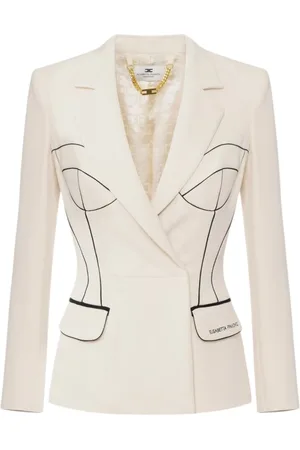 Elisabetta Franchi Kurtki, Kobieta, Biały, XL, Elegancka Bluzka Damska w Różnych Kolorach