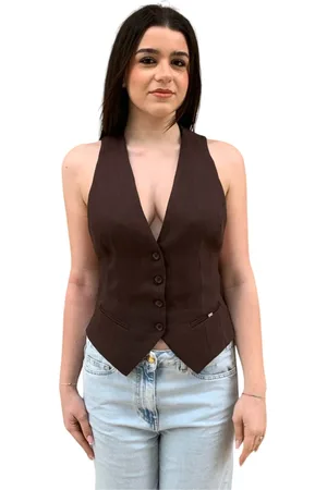 Elisabetta Franchi Kurtki, Kobieta, brązowy, XS, Elegancka Sukienka z Jedwabnym Dodatkiem