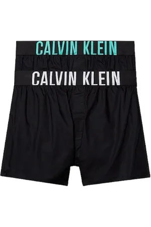 Calvin Klein Bielizna, Mężczyzna, Wielobarwność, S, Czarne Bokserki 2 Pack Elastyczna Talia