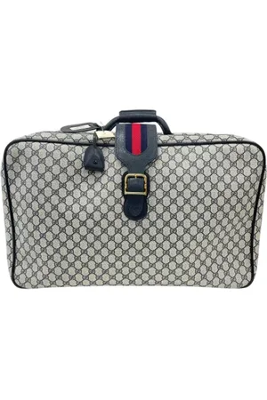 Gucci Pre-owned, Kobieta, Niebieski, ONE SIZE, Skóra, Pre-owned Canvas travel-bags
