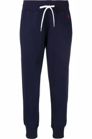 Ralph Lauren Spodnie, Kobieta, Niebieski, M, Niebieskie Spodnie Tapered z Troczkiem