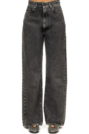 SEMICOUTURE Jeansy, Kobieta, Szary, W29, Szare Jeansyy z Szeroką Nogawką