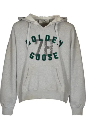 Golden Goose Bluzy, Mężczyzna, Szary, S, Szara Bawełniana Bluza z Kapturem i Długim Rękawem