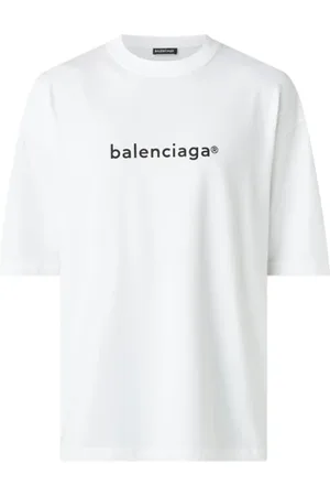 Balenciaga Koszulki, Mężczyzna, Biały, XS, Len, Koszulka z Jerseyu Vintage Biały