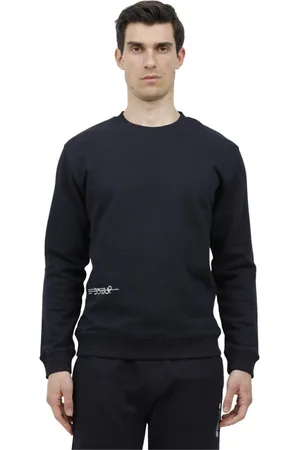 Dondup Swetry, Mężczyzna, Niebieski, M, Bluza z nadrukiem na boku