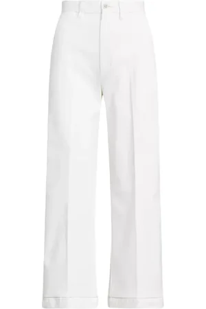 Ralph Lauren Spodnie, Kobieta, Biały, S, Białe spodnie Wide-Leg