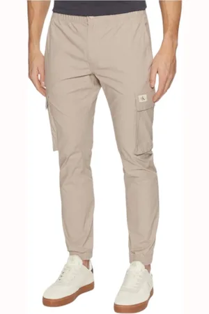 Calvin Klein Spodnie, Mężczyzna, Beżowy, W34, Spodnie Cargo Skinny