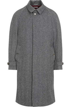 Brunello Cucinelli Płaszcze, Mężczyzna, Szary, L, Kaszmir, Luksusowy Szary Płaszcz Aw 24