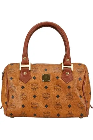 MCM Pre-owned, Kobieta, brązowy, ONE SIZE, Skóra, Pre-owned Canvas handbags