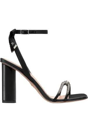 Dior Buty, Kobieta, Czarny, 39 EU, Czarne Sandały z Kokardą i Gwiazdą